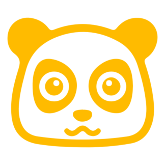 Adorable Cute Panda Decal (Yellow)